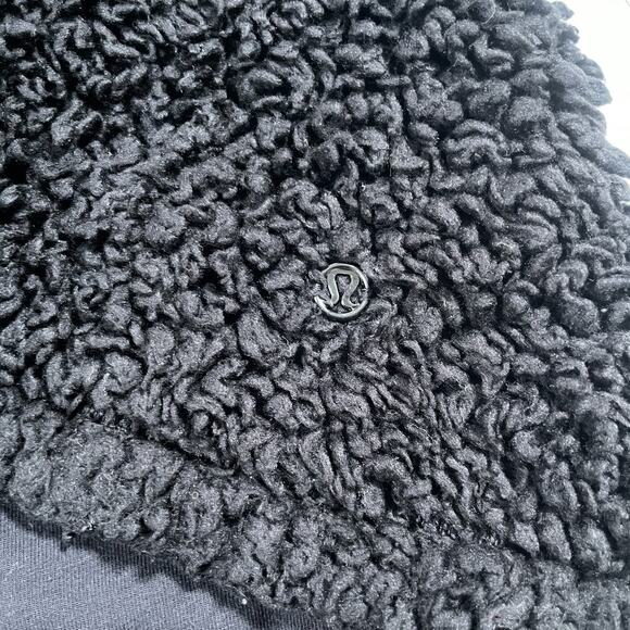 Lululemon Women's M/L Warmth Restore Long Pullover Black Sherpa Fuzzy Winter - Picture 10 of 15